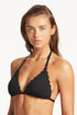 Sea Level Scalloped Halter Slide Tri Top